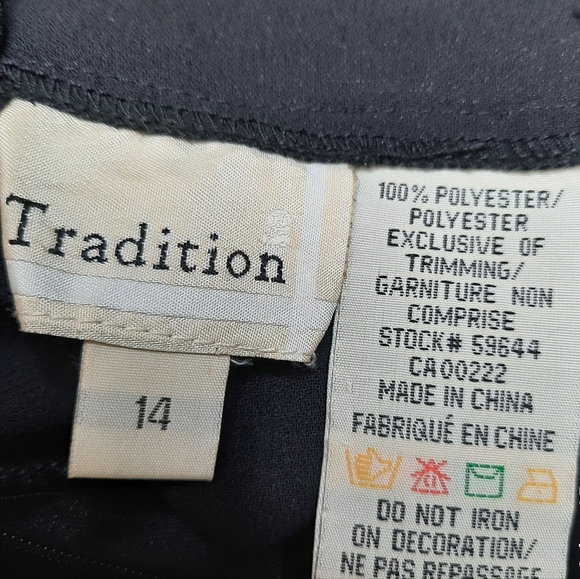 Plus Size 14 Tradition Black sheer skirt dress evening party pants - Picture 10 of 16